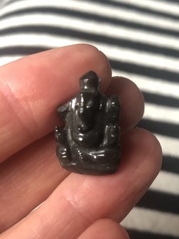 Prachtige klein Ganesha beeldje van onyx