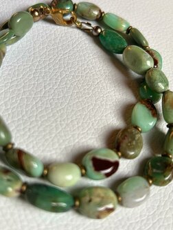 Ketting van prachtig chrysopraas 